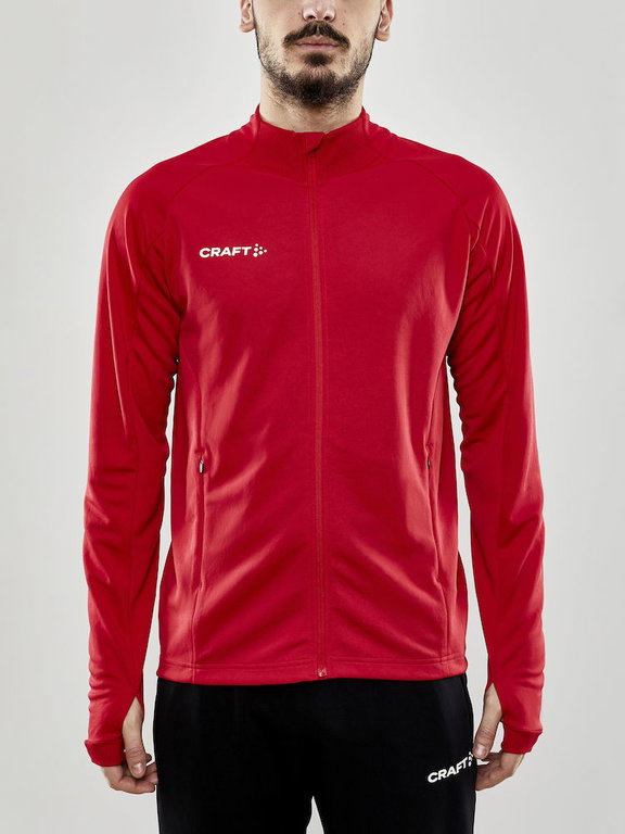 Craft Trainingsjacke Evolve Full Zip - strapazierfähige Mid-Layer-Jacke aus Stretchmaterial - rot Herren